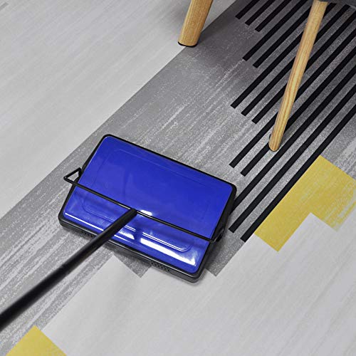 EZ SPARES Quiet Carpet Sweeper, Floor Sweeper with Horsehair Roller