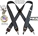 Hold-Up Suspender Company Casual Series Slate XS Suspenders for Men In the Traditional X-Back Style with USA Patented No-Slip Clips