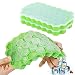 Ice Cube Trays Silicone with Lids 2 Packs DaCool Food Grade Ice Trays 74 Cubes Stackable Spill-Resistant Easy-Release Durable,BPA Free Ice Cube Molds for Whiskey Storage Cocktail Beverages,Green&Green