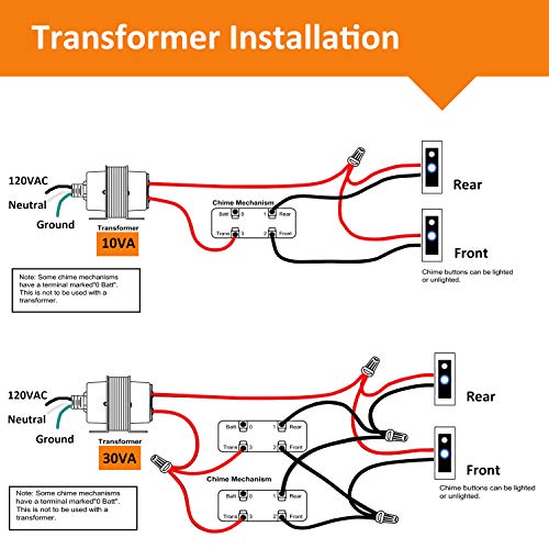 Doorbell Transformer 16V 30VA Comptible with Ring Video Doorbell Pro