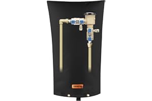 TOHONFOO Backflow Preventer Pipe Insulation Cover (5°F) - Irrigation Sprinkler Valve Insulated Pouch - Water Well Pump Cover - Sturdy 5 Layers for Winter Freeze Protection, 14" W x 26" H, Black