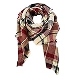 Azue Stylish Warm Blanket Scarf Winter Classic Tassel Plaid Wrap Shawl Scarves for Women Azue Stylish Warm Blanket Scarf Winter Classic Tassel Plaid Wrap Shawl Scarves for Women