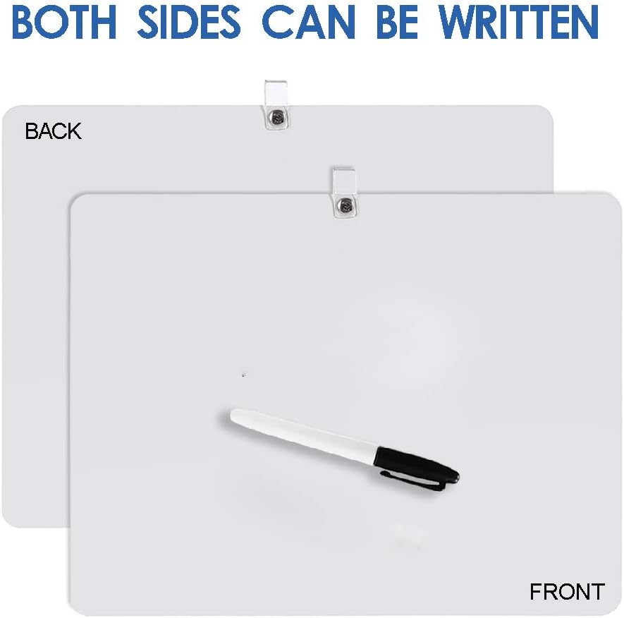Grope Small Dry Erase Boards Blank Double Sided Portable Learning Writeboard Mini Lapboards with a Marker for Children 9x12 inches (Blank Set of 1) : Office Products