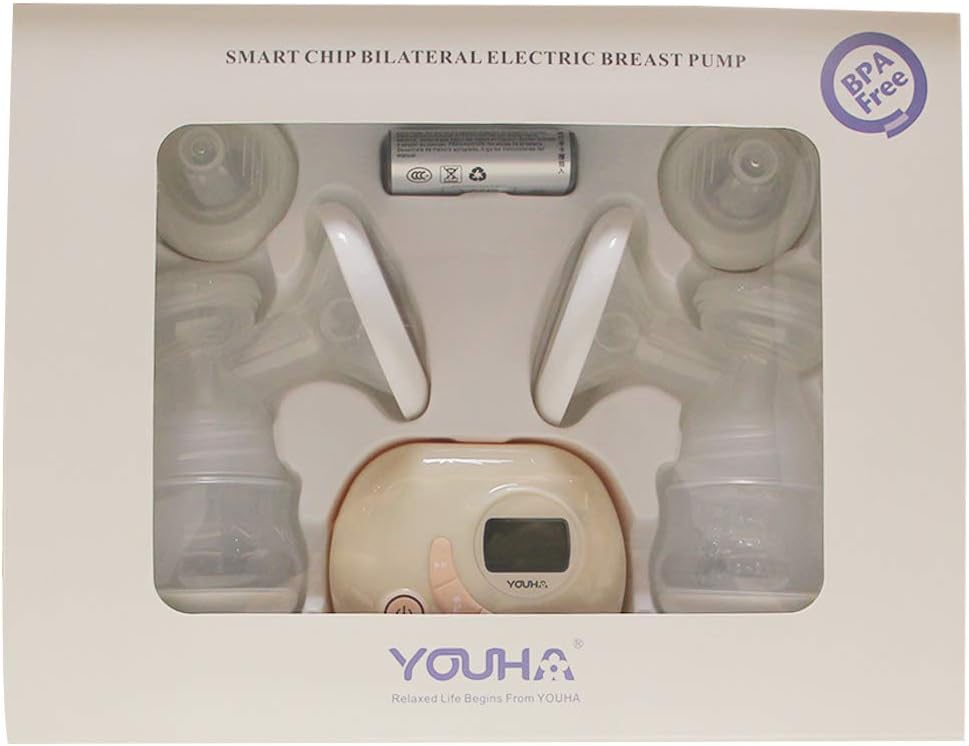 Double Electric Breast Pump, Breastfeeding Pump with 3 Modes & 6 Levels,Ultra-Quiet Rechargeable Milk Pump