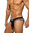 Arjen Kroos Men's Sexy Underwear See-through Sheer Briefs Mesh Pouch Lingerie Tagless Underpants