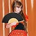 Bememo Hand Held Fans Silk Bamboo Folding Fans Handheld Folded Fan for Church Wedding Gift, Party Favors, DIY Decoration (Multicolor, 48 Pack)