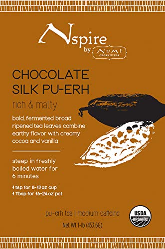 Nspire by Numi Organic Tea Chocolate Silk Pu-erh, 16 Ounce Pouch, Loose Leaf Black Tea - Image 7