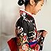 Anshuo Japanese Cherry Black Kimono Anime Cosplay Costume Lolita Dress