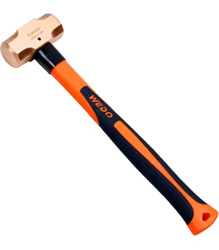 WEDO Copper Sledge Hammer with Fiberglass Handle,Club Hammer,Long