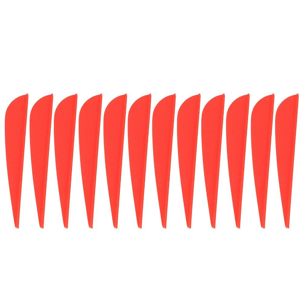 12 PCS Archery Arrows Feather, 3 Inch Archery Fletchings Real Turkey Shield Feathers DIY Arrow Feather(Red) Leisure Sport