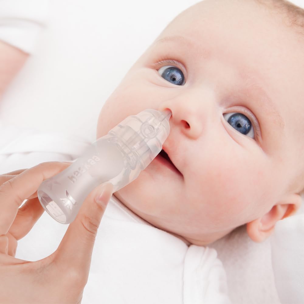 Haakaa Penguin Nasal Aspirator for Baby – Blocked Nose Relief: Works by Suction – BPA, PVC & Phthalate-Free – Food-Grade Silicone – Easy-to-Clean – Fluid Measurement