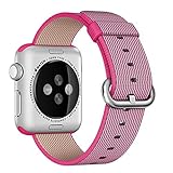 Apple Watch band, Oitom Woven Nylon Watch Band Strap (Pink, Apple Watch 38mm)
