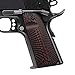 1911 Full Size G10 Grips, Black Screws Included, Mag Release, Ambi Safety Cut, Sunburst Texture, Cool Hand Brand, Red/Black