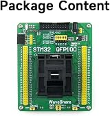 Waveshare QFP100 LQFP100 STM32 IC Test Socket Adapter 0.5mm Pitch Programming view 2