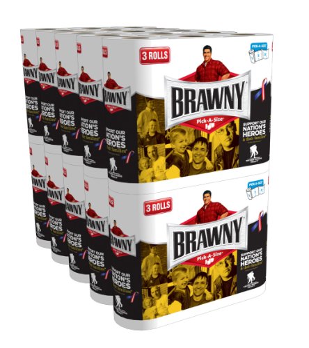 Brawny Paper Towels, 30 Regular Rolls, Pick-A-Size, White