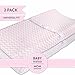 2 Pack Baby Changing Pad - 100% Jersey Cotton Covers for Girls (Pink and White Chevron, Polka Dots)