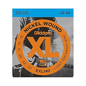D’Addario EXL140 Nickel Wound 10-52 Light Electric Guitar Strings