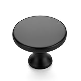 Ravinte 5 Pack 1-1/4 Inch Matte Black Round Kitchen