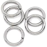 HDSupplies 500 Pieces - 304 Stainless Steel Jump Rings - 7mm - 18 Gauge (1mm Thickness)