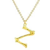MANZHEN Gold Big Bamboo Initial Letters Boho