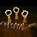 kingleder Set of 4 Warm White Solar Wine Bottle Cork Lights 10 LED Copper String Starry LED Lights for Bottle DIY, Party, Decor, Christmas, Halloween, Wedding, Accent Mood Lights(Bottle NOT Included)