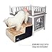 Petsfit Indoor Cat House 2 Level with Escape Door and Balcony, Multifunction Indoor&Outdoor Use, Wooden Cat House for 1-2 Cats