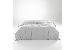Olive + Crate Eucalyptus Cooling Duvet Cover Queen Size, Certified Tencel Lyocell Fiber from Austria for Quilt, Silky Soft Modal Fiber - Better Than Silk & Cotton, Gray Mist (90" x 88")