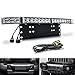 MICTUNING Led Light Bar Mounting Bracket Front License Plate Holder with 60W LED Work Driving Light Bar for Car Truck SUV and More
