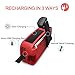 Emergency Radios, Ecurfu Hand Crank Self Powered AM/FM NOAA Solar Weather Radio with LED Flashlight, 1000mAh Power Bank Phone Charger (Red)