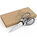 Kitchen Scissors Heavy Duty, KAIKING Come Apart Multifunctional Shears Stainless Steel, Professional Ultra Sharp for Kitchen Poultry, Meat, Fish, Herbs, Vegetables, BBQ (Black & White)