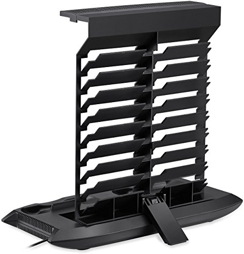Xbox-One-S-Vertical-Stand-Cooling-Fan-Controller-Charging-Station-with-Game-Storage-Dualshock-Charger