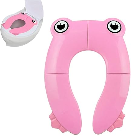 Bebe Reducteur De Toilette Rightwell Voyage Siege Pliable De Toilette Siege Pot Portable Pour Enfants Bebe Rose Amazon Fr Bebes Puericulture
