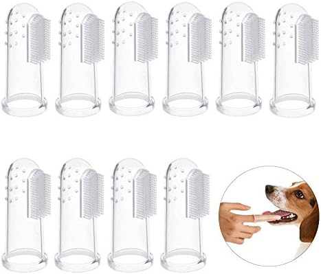 Bello Luna 10Pcs Dog Toothbrushes,Pet Finger Toothbrush Dental Hygiene Brushes for Dog and Cat