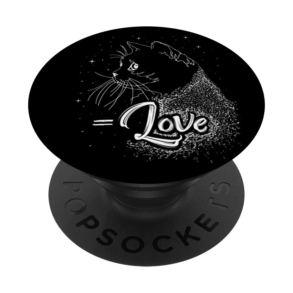 Cat Equals Love For Cat Owner PopSockets Swappable PopGrip