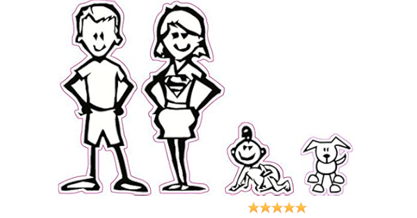 Amazon Com Stick Family Adhesivo Para Mama Y Papa Y Perro Bebe Automotive
