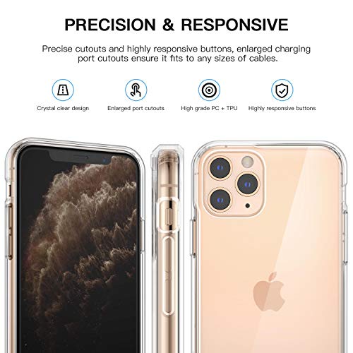Amuoc iPhone 11 Pro Case, Ultra Slim Cases Hard Back + TPU Bumper Mobile Phone Case Compatible with Apple iPhone 11 Pro Cases Support Wireless Charging - 5.8 inch - Thumbnail 3