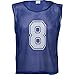 Athllete Set of 12- Scrimmage Vest/Pinnies/Team Practice Jerseys with Free Carry Bag. Sizes for Children, Youth, Adult and Adult XXL (Navy Blue Numbered, Small)