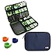 BUBM Electronics Organizer, Travel Gadget Bag for Cables, USB Drive Shuttle, External Hard Drive, Plug and More (Medium-Dark Blue)