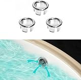 Cretty-Meet 3Pcs Sink Overflow Ring Cap Chrome ABS 22-24mm view 5