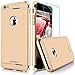 iPhone 6 Case, Anole® Ultra-thin 3 in 1 Anti-Scratch Anti-fingerprint Shockproof Resist Cracking Electroplate Metal Texture Armor PC Hard Back Case Cover & Skin for Apple iPhone 6 4.7 Inch (Gold)