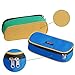 2 Pack(Blue+Green Colors) Pencil Case,IPOW Homecube Big Capacity Pen Bag Makeup Pouch Durable Students Stationery With Double Zipper