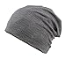 BW Women Men Knit Head Cap Chemo Beanie Cancer Hat Grey