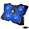 KLIM-Wind-Laptop-Cooling-Pad-The-Most-Powerful-Rapid-Action-Cooling-Fan-Laptop-Stand-with-4-Cooling-Fans-at-1200-RPM-USB-Fan-Compatible-New-2021-Version-Blue KLIM Wind Laptop Cooling Pad - More than 500 000 units sold - NEW 2023 - The Most Powerful Rapid Action Cooling Fan…