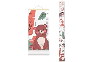 NUSTILA Bush Critters Minimalist Height Chart for Kids - Adorable Growth Chart for Wall with Tape - Kids Measuring Chart Height Tracker for Wall Playroom Decor Nursery Room Essentials 79 x 7.9 in