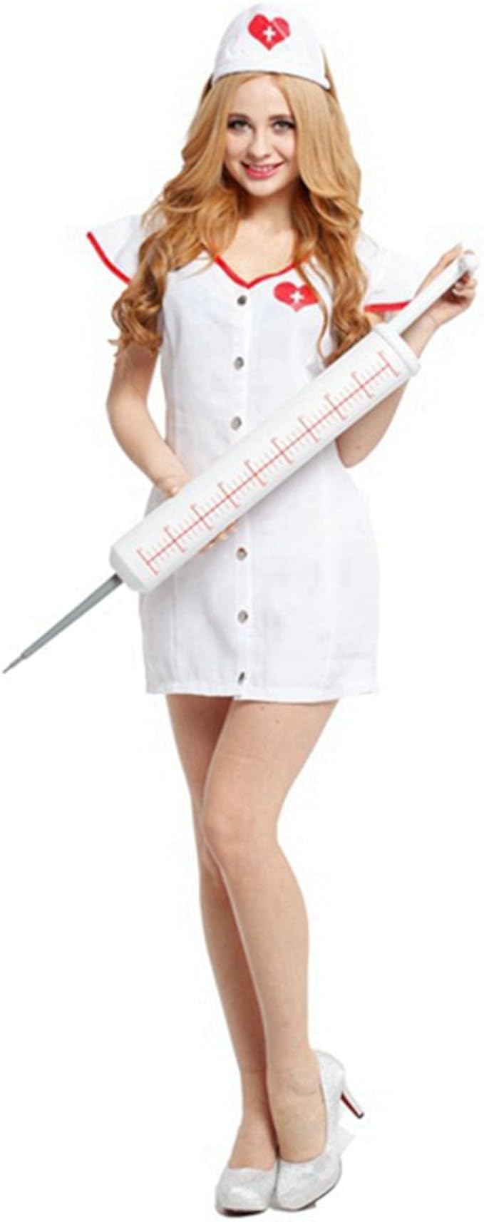 WISHTIME Halloween Nurse Costume for Women Medical