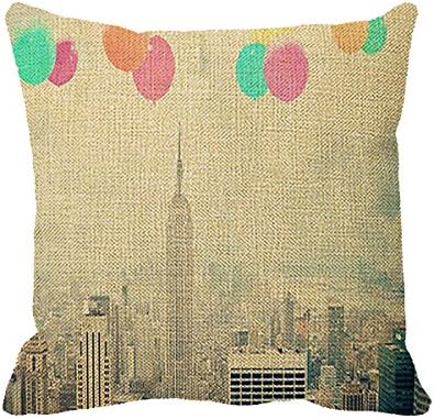 Starings Pillowcase Balloon New York City Decorative Pillow Cover For Couch