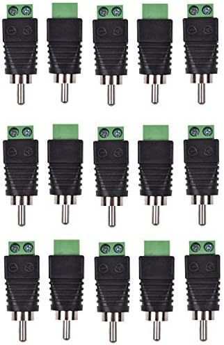 Justin biebers 20pcs Phono RCA Male Plug to AV Screw Terminal Plug Connector