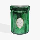 Poured in California | Balsam Fir, Holiday Scented Candle | Heirloom Collection | 18oz | 80 Hour Burn Time | Made with Natural Vegan Soy Wax, Essential Oils, Fine Fragrance Oils and 100% Cotton Wicks