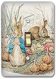 Peter Rabbit Metal Light Switch Plate Cover Bunny Nursery Home Decor 623