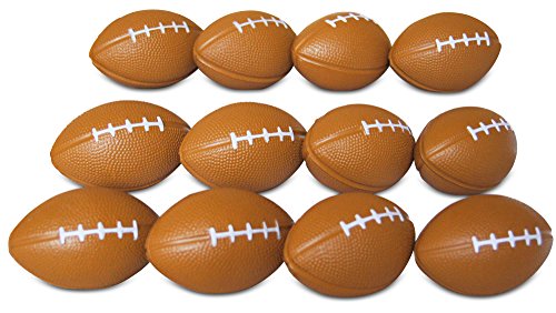 Novel Merk Football Anti-Stress 12 Pack Squeeze Ball for Kids Party Favors & School Carnival Prizes